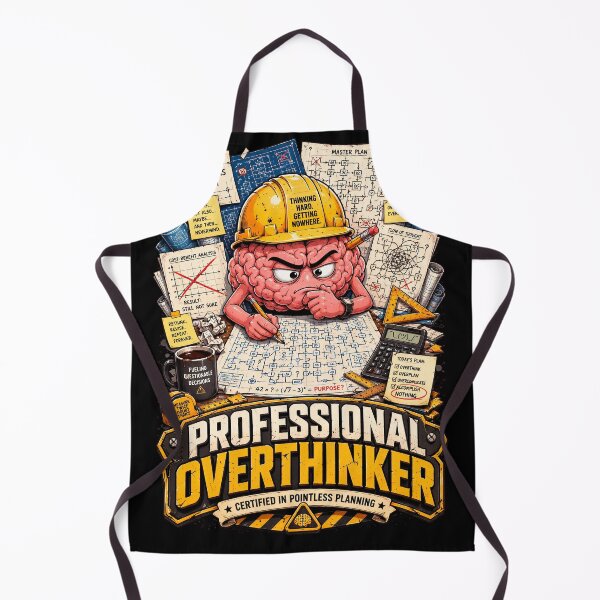 Item preview, Professional Builder Brain in Overthinking Mode designed and sold by MarlicShop.