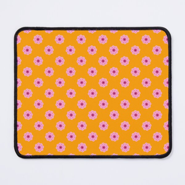 Item preview, Modern Cherry Blossom in Pinks with Orange Background in Seamless Repeat designed and sold by PCaleDesigns.