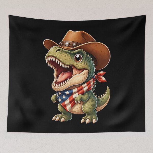 Item preview, Cute Cowboy T Rex Patriotic Dinosaur designed and sold by FREENATION2026.