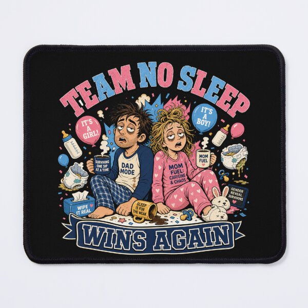 Item preview, Team No Sleep Wins Again Funny New Parents Gender Reveal  designed and sold by freshwear design.