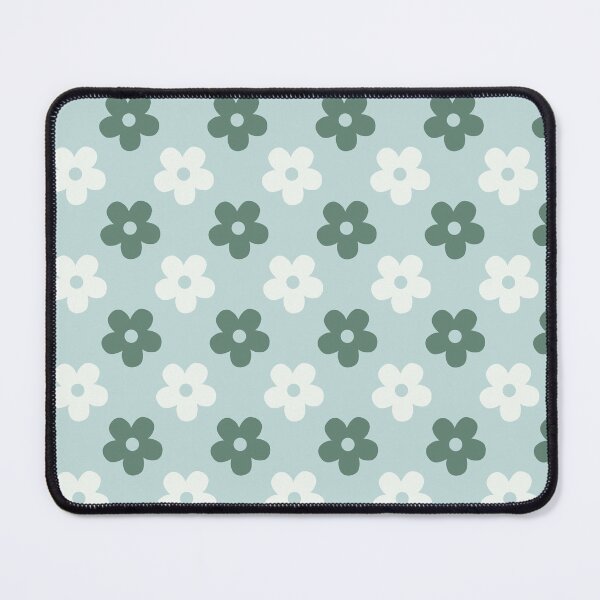 Item preview, Teal and White Retro Daisy Pattern | Aesthetic Teal Floral Gift for Her | Retro Daisy Decor | Minimalist Teal Floral Pattern | Cottagecore Room Decor | Soft Teal Daisy Pattern designed and sold by VivaFy.
