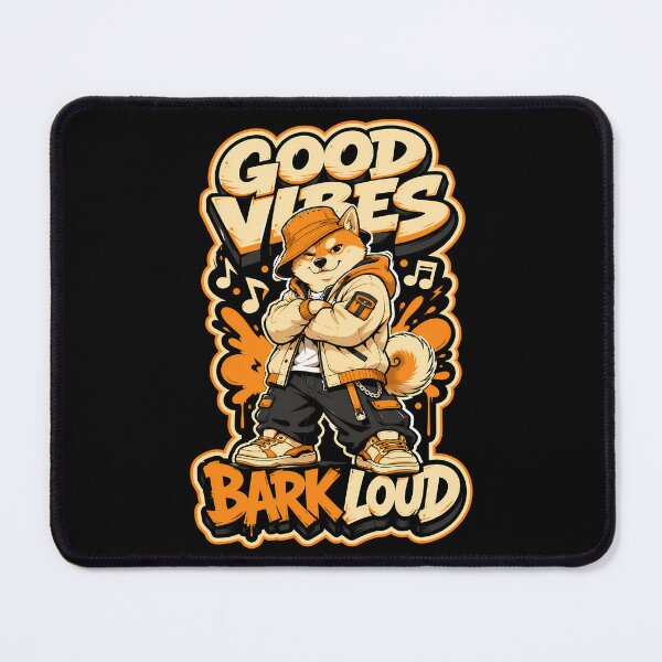 Item preview, Shiba Inu Good Vibes Bark Loud Streetwear Design designed and sold by Tong4130.