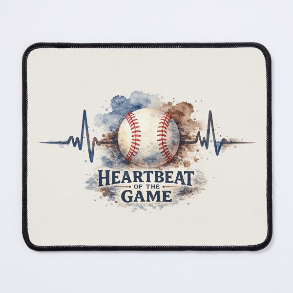 Item preview, Vintage Baseball Heartbeat Watercolor Art - Baseball is Life Gameday designed and sold by Dinaelsherkawy.