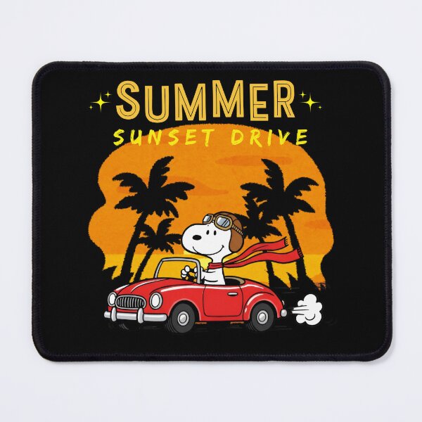 Item preview, Summer Sunset Drive with Cute Dog designed and sold by The Retromotel.