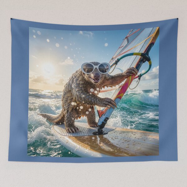 Item preview, Pangolin Is Happiest on a Surfboard designed and sold by Tridentulus.