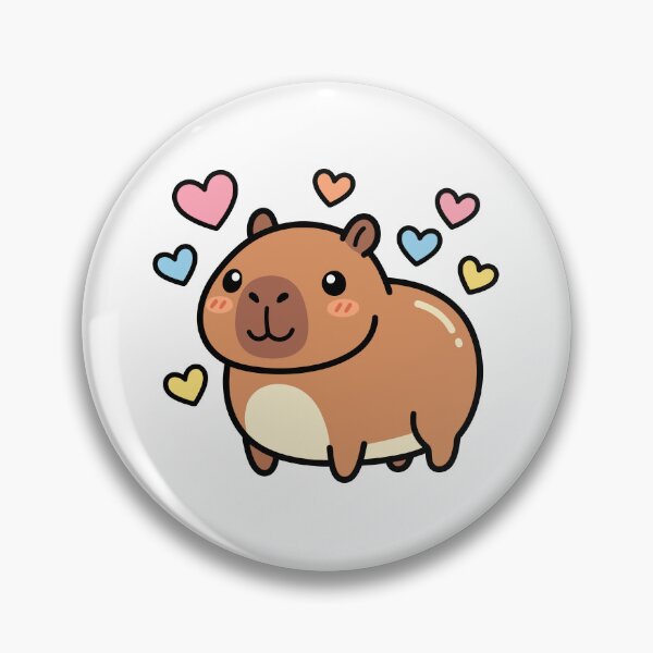 Item preview, Cute Kawaii Capybara Love Pastel Hearts designed and sold by Eldaz.
