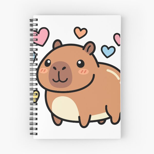Item preview, Cute Kawaii Capybara Love Pastel Hearts designed and sold by Eldaz.