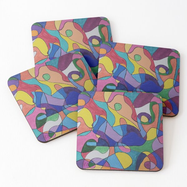 Item preview, Abstract Hidden Cat Laying Down designed and sold by Mad Cat Planet.