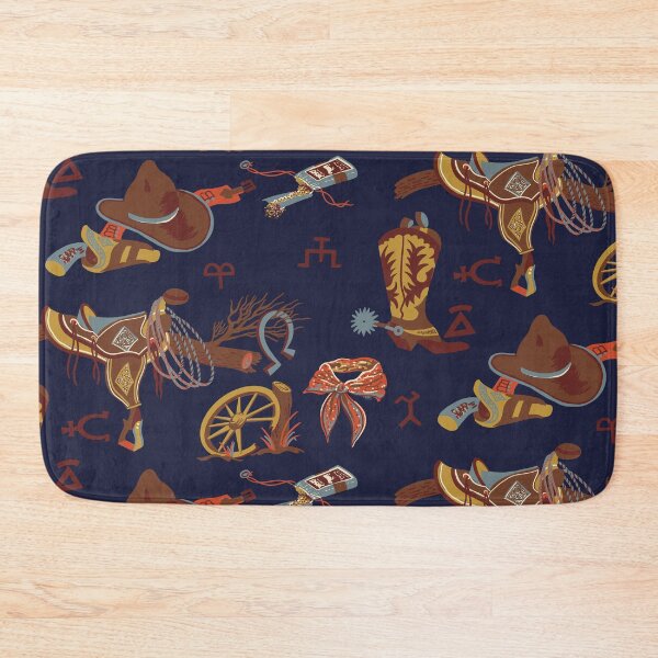 Item preview, Panhandle Slim Western Print in Blue designed and sold by Raqilu Designs.