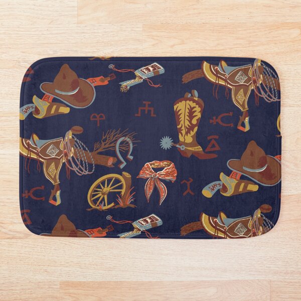 Artikelvorschau, Panhandle Slim Western Print in Blau entworfen und verkauft von Raqilu Designs.