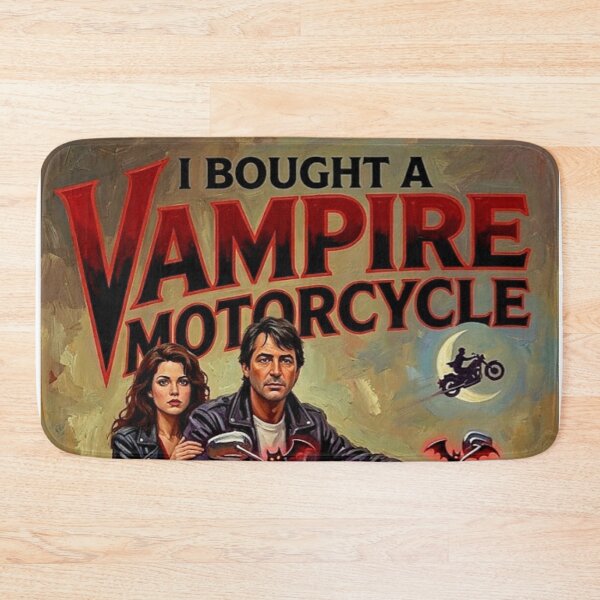 Item preview, I Bought a Vampire Motorcycle Retro B-Movie Comedy Horror Tribute Art Movie Poster designed and sold by Art's Diner.