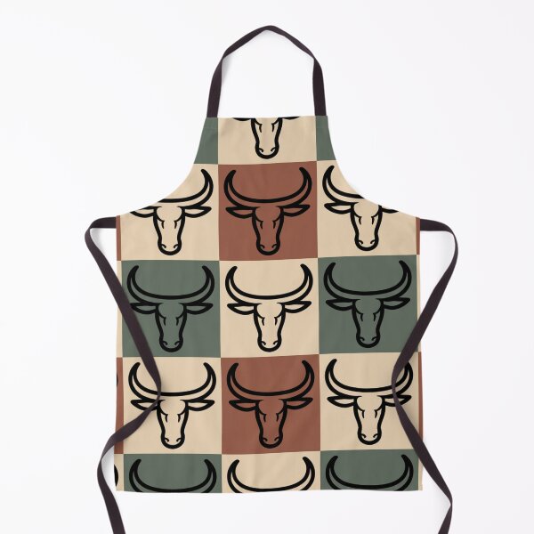 Item preview, Bold Taurus Bull Checkerboard Seamless Pattern – Earth Tones Geometric designed and sold by Midnight Veil Designs.