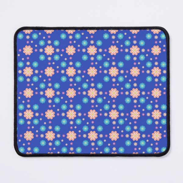 Item preview, Japanese Blue and Pink Flower Origami Inspired Pattern on Bright Blue Background designed and sold by PCaleDesigns.