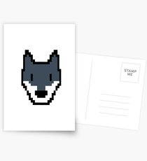 Pixel Wolf Video Game Vintage Retro Gifts Postcards