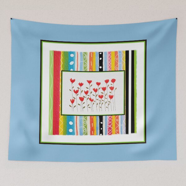 Item preview, Flowers, Stripes, Blops and Squiggles designed and sold by phylliswalter.