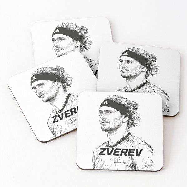 Item preview, Alexander Zverev Black and White Vector Portrait Tennis Graphic designed and sold by Holy-Verse.