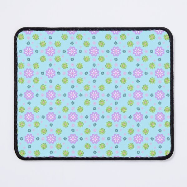 Item preview, Japanese Lilac Green and Purple Flowers Origami Inspired Pattern on Sky Blue Background designed and sold by PCaleDesigns.