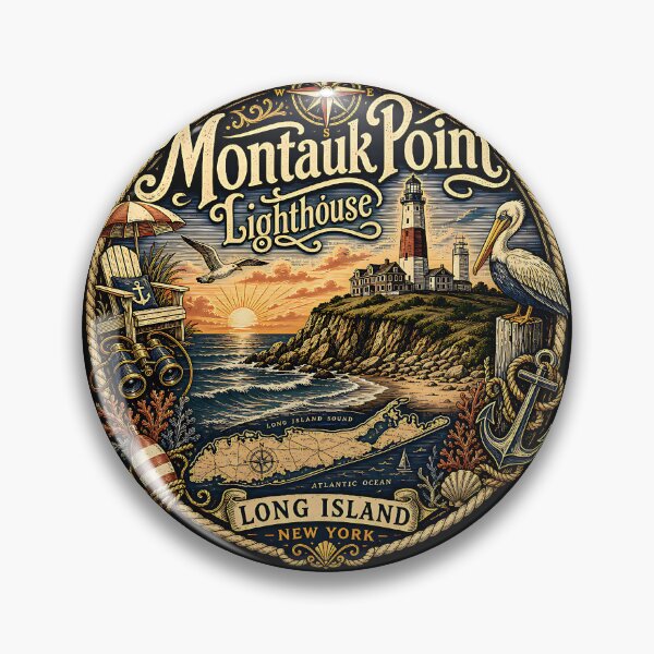 Item preview, Montauk Point Lighthouse. Long Island, NewYork. (Version 2) designed and sold by Birdie and Flynn.