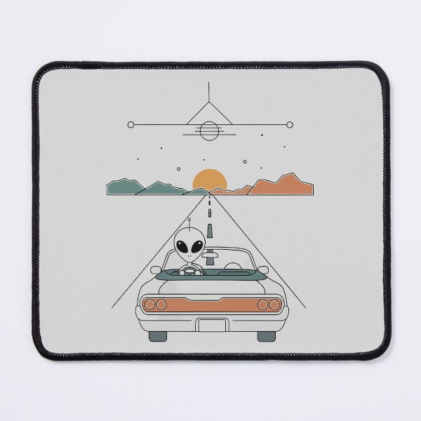 Item preview, Retro Alien Road Trip Driving Convertible Sunset designed and sold by Amir Faysal.