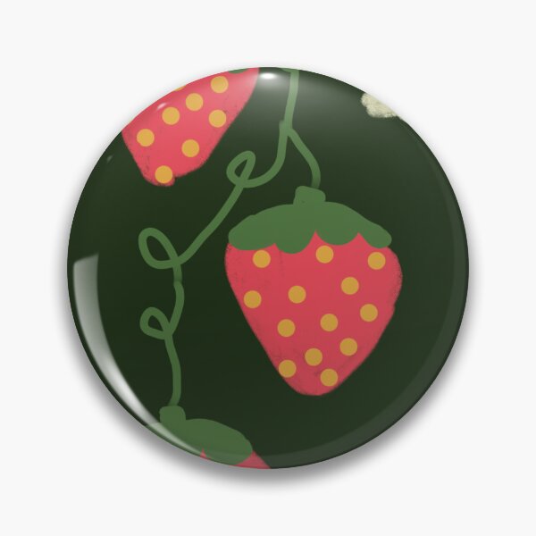 Item preview, Strawberries and flowers on stems  designed and sold by MuseZuko2013.