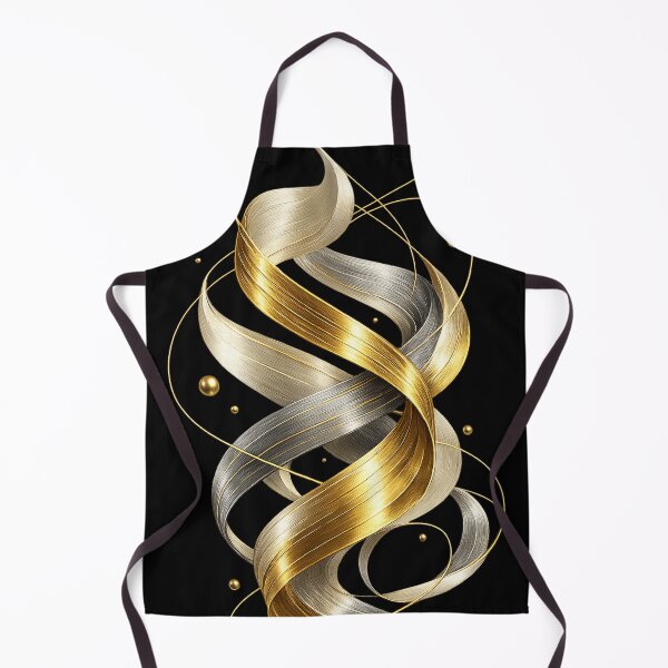 Item preview, Ribbon Symphony | Luxury Metallic Abstract  Art designed and sold by rigelcreation.