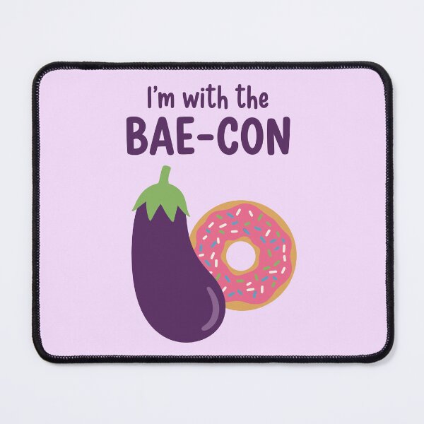 Item preview, Funny Im With The Bae-Con Eggplant Donut Pun designed and sold by Amir Faysal.