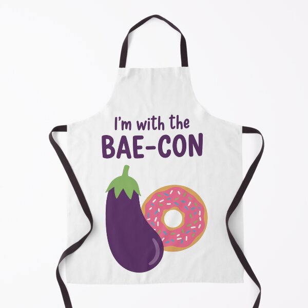 Item preview, Funny Im With The Bae-Con Eggplant Donut Pun designed and sold by Amir Faysal.