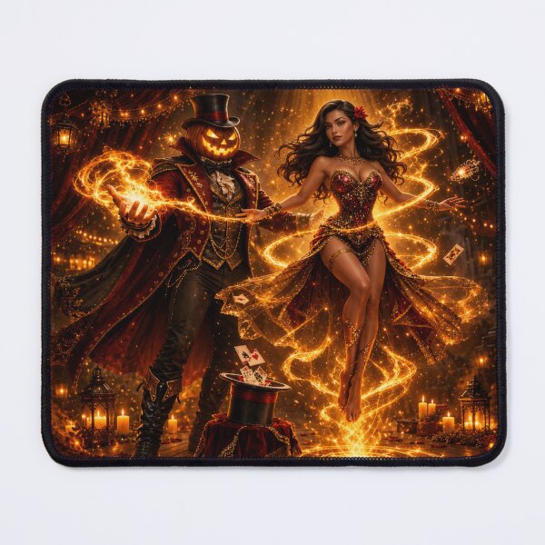 Item preview, Headless Horseman Fire Illusionist – Magic Show Fantasy Halloween Art designed and sold by TheHorsemanRidesAgain.
