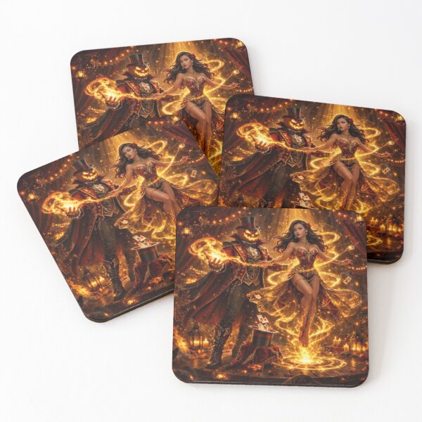 Item preview, Headless Horseman Fire Illusionist – Magic Show Fantasy Halloween Art designed and sold by TheHorsemanRidesAgain.