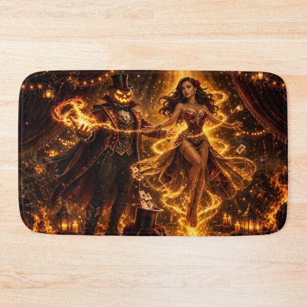 Item preview, Headless Horseman Fire Illusionist – Magic Show Fantasy Halloween Art designed and sold by TheHorsemanRidesAgain.