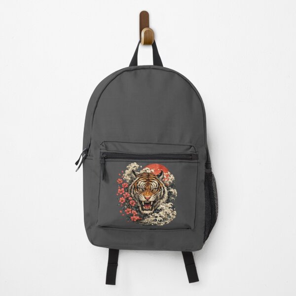 Item preview, Japanese Tiger with Waves and Blossoms designed and sold by ViralByDesign.