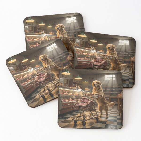 Item preview, Golden Retriever Plans a Barbeque designed and sold by Tridentulus.