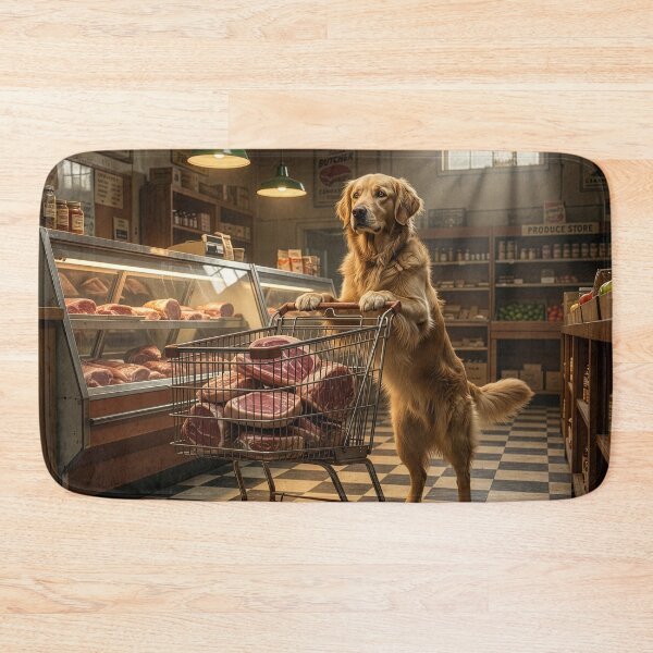 Item preview, Golden Retriever Plans a Barbeque designed and sold by Tridentulus.