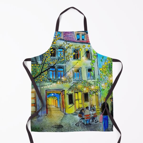 Item preview, Kunsthofpassage at dusk – Dresden Neustadt Urban Sketch designed and sold by UMA Urban Sketch.