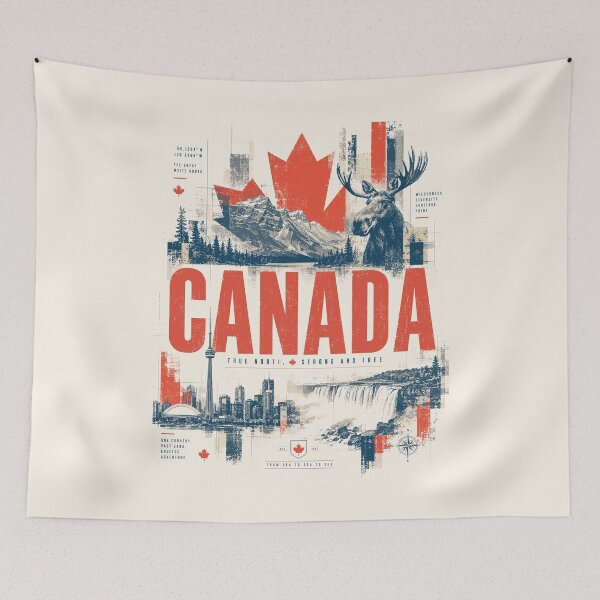 Item preview, Vintage Canada Design with Nature and Culture designed and sold by AtuqStudio.
