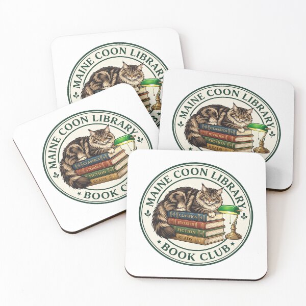 Item preview, Maine Coon Library Book Club Reading Literature Novel designed and sold by PictoVibe.