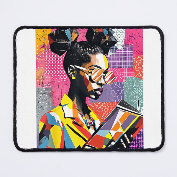 Item preview, Geometric Black History Educated Women Reading Book Melanin T-Shirt designed and sold by SavsMerch.