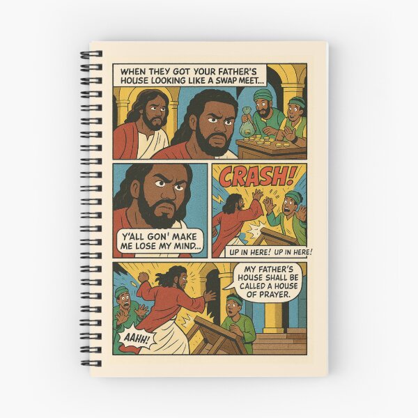 Item preview, Y'all Gon' Make Me Lose My Mind – Jesus Cleansing Temple Funny Hip Hop Christian Comic designed and sold by ICANTWithoutCOFFEE.