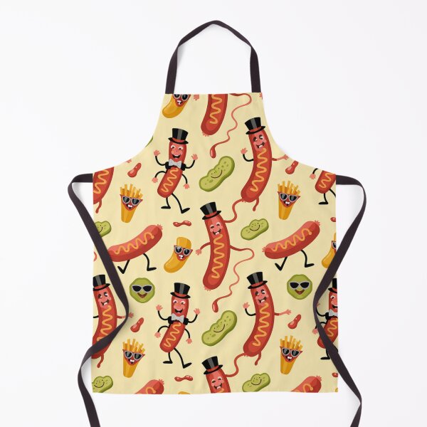 Item preview, Whimsical Dancing Hot Dogs Seamless Pattern – Fun Food Party Vibes designed and sold by Midnight Veil Designs.