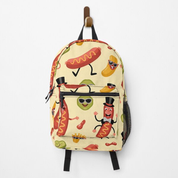 Item preview, Whimsical Dancing Hot Dogs Seamless Pattern – Fun Food Party Vibes designed and sold by Midnight Veil Designs.