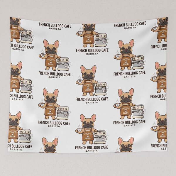 Item preview, French Bulldog Cafe Barista Espresso Coffee Mug designed and sold by PictoVibe.