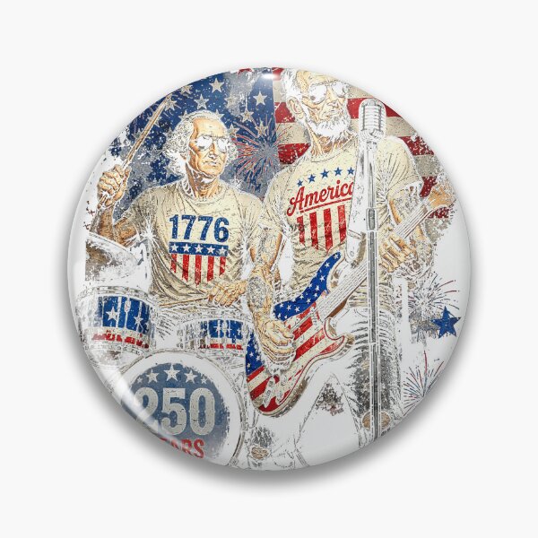 Item preview, George Washington Lincoln Playing Guitar Abe Lincoln 250th T-Shirt designed and sold by Badriiiii.