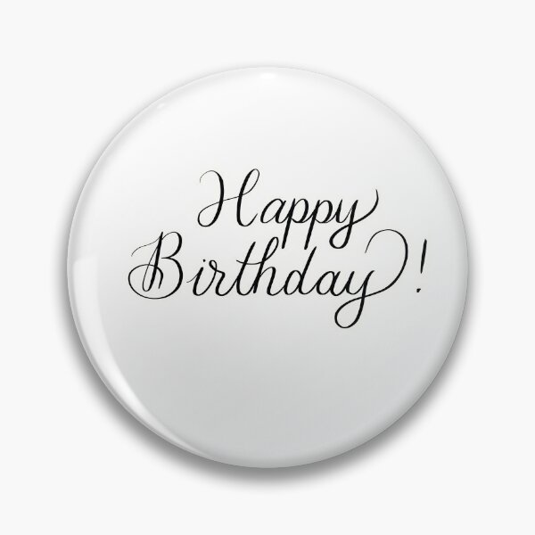 Item preview, Happy Birthday Hand Lettering Calligraphy Typography designed and sold by pinkstickstore.