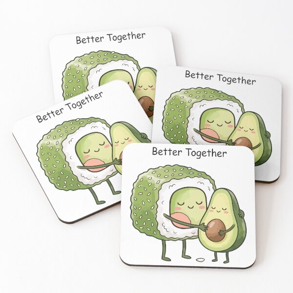 Item preview, Cute Sushi and Avocado Hug designed and sold by Amir Faysal.