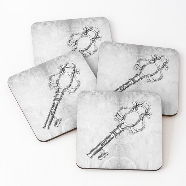 Item preview, Antique Silver Double Scroll Skeleton Key Dark Gothic designed and sold by Ghoul Enterprises.