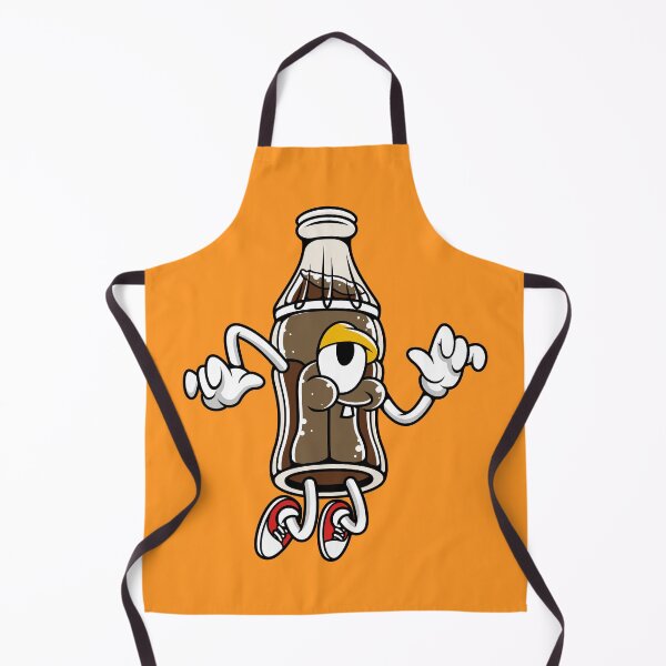 Item preview, Retro Cartoon Soda Bottle Mascot Illustration designed and sold by Lexkon Liu's art.