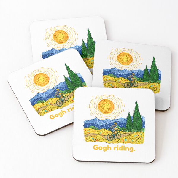 Item preview, Gogh Riding Funny Cycling Van Gogh Art Bike T-Shirt designed and sold by Voila-creative.