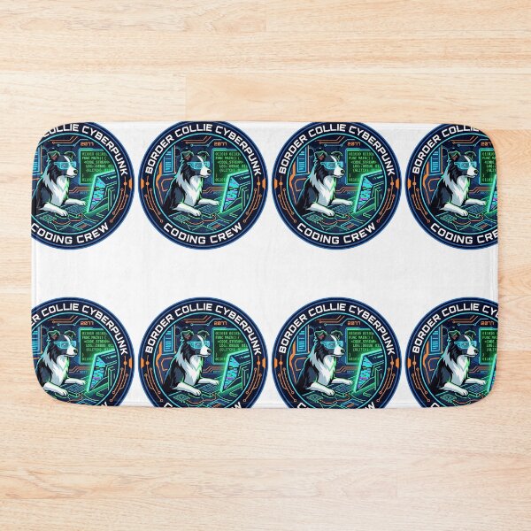 Item preview, Border Collie Cyberpunk Coding Crew Programming Developer designed and sold by PictoVibe.