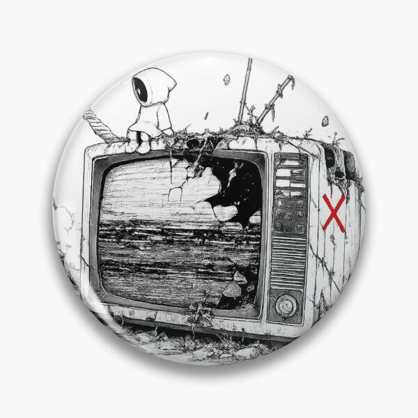 Item preview, Broken Signal Vintage TV Graphic Tee – Hope Never Disappears in a Silent World designed and sold by #kingMAMECRAFT.