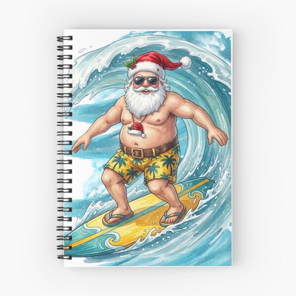 Item preview, Surfing Santa Claus Christmas in July designed and sold by VibranPalette.